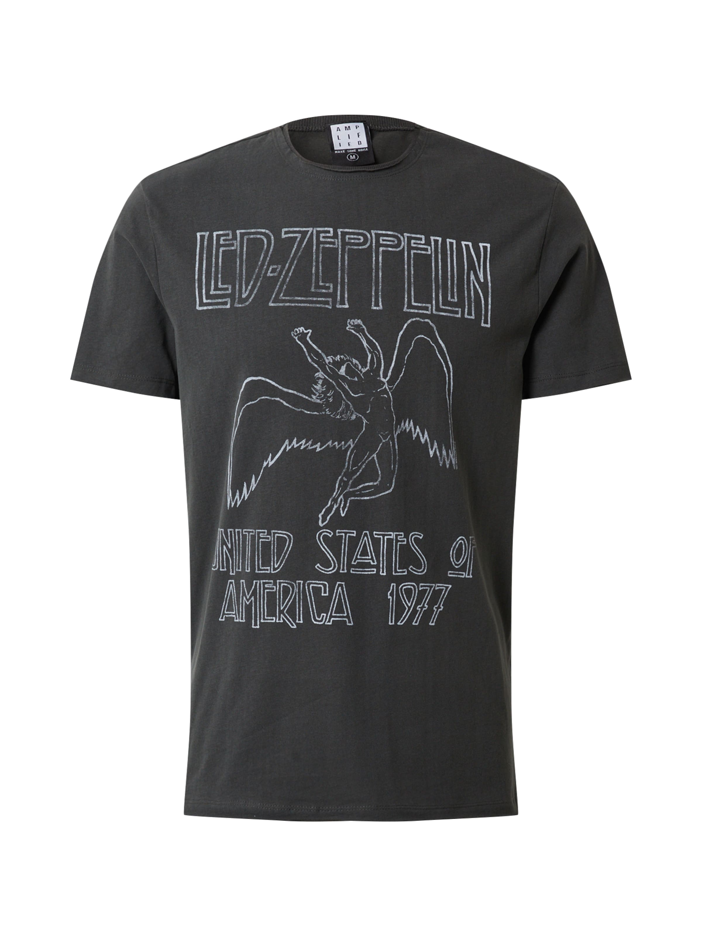 AMPLIFIED Средняя посадка Футболка в Черный: спереди