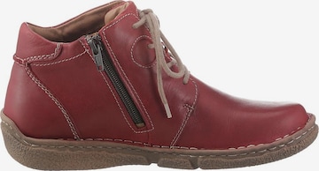 JOSEF SEIBEL Lace-Up Ankle Boots 'Neele' in Red