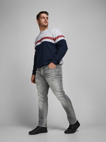 Jack & Jones Plus Slimfit Jeans 'Tim Original Jos 183' in Grijs