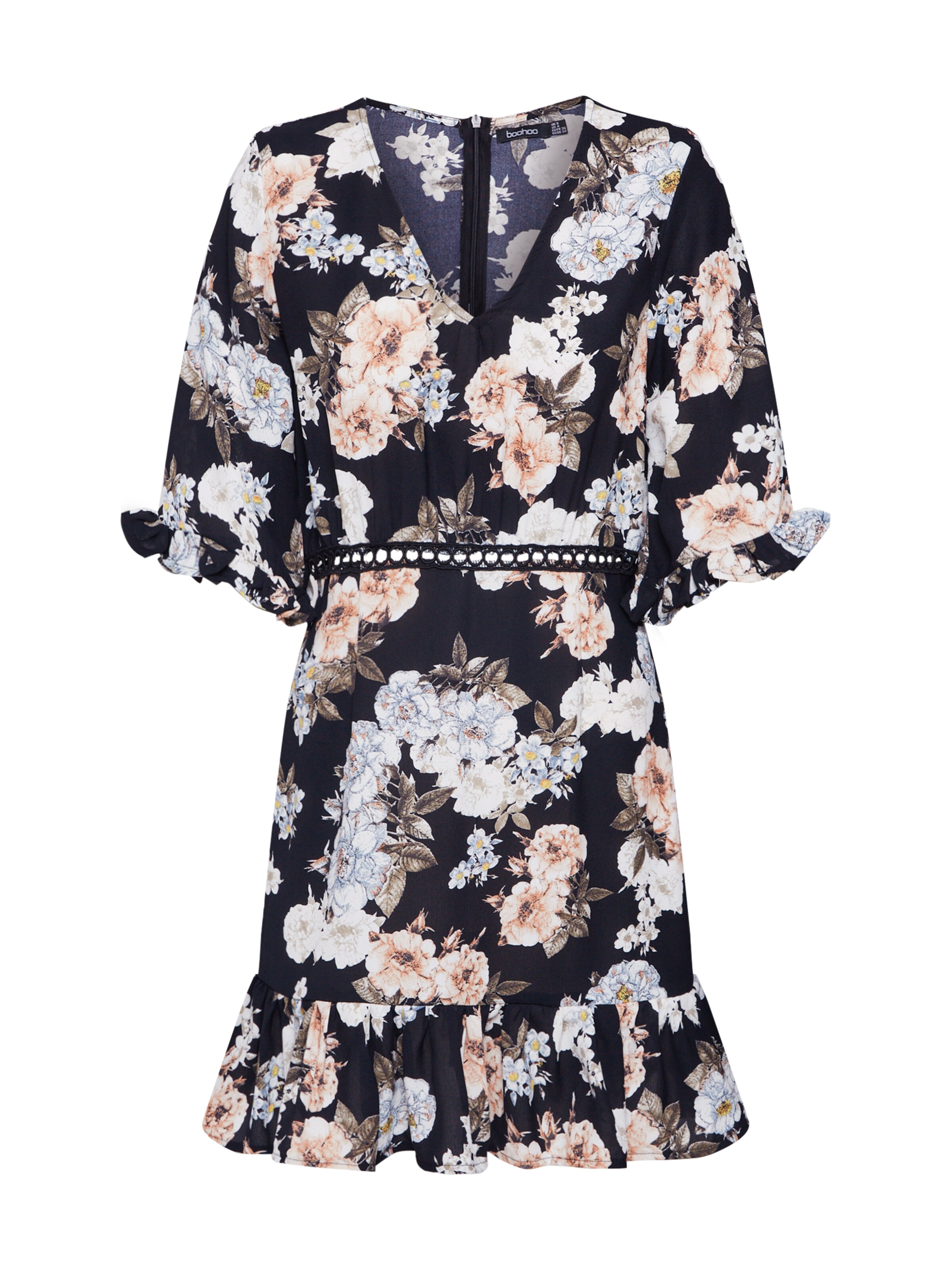 boohoo floral shirt dress