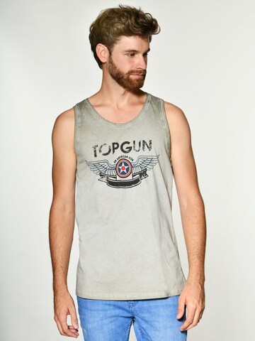 TOP GUN Shirt ' Flap ' in Green: front