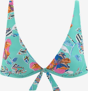 SUNSEEKER Triangle Bikini Top 'Jam' in Blue: front