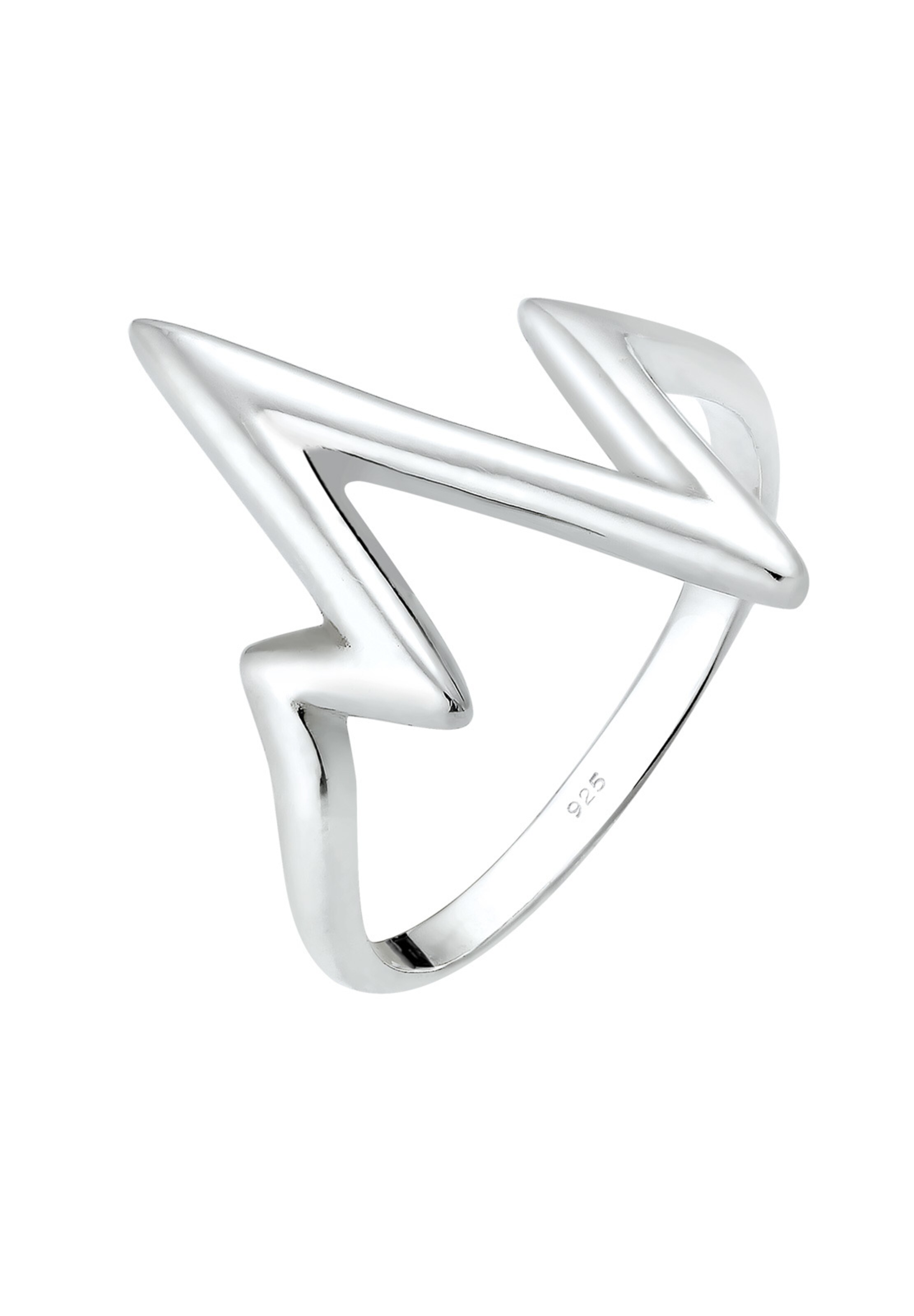ELLI Ring 'Geo' in Silver: front