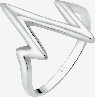 ELLI Ring 'Geo' in Silver: front