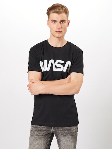 T-Shirt 'Nasa' Mister Tee en noir : devant