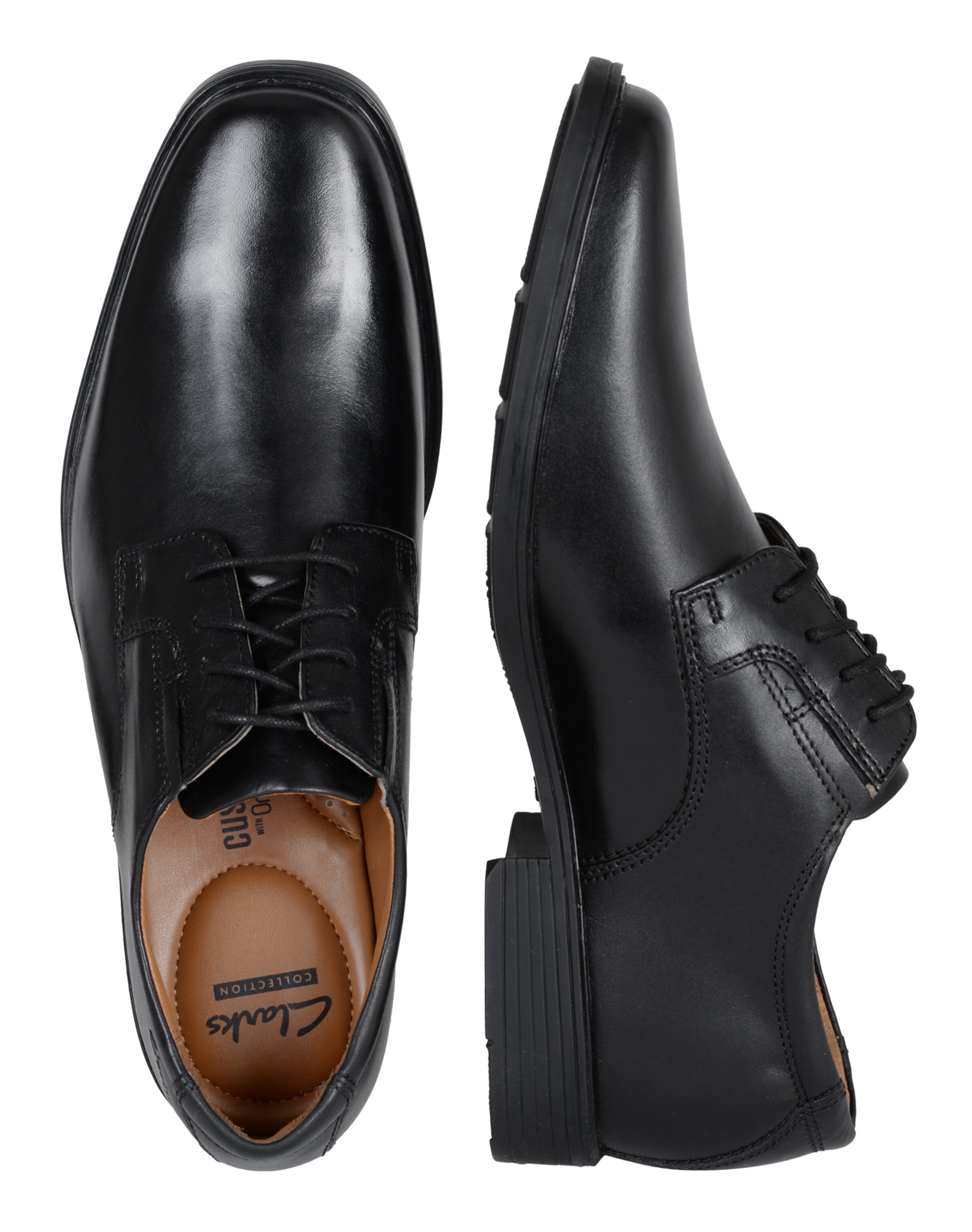 CLARKS Schnürschuh 'Tilden Plain' in Schwarz