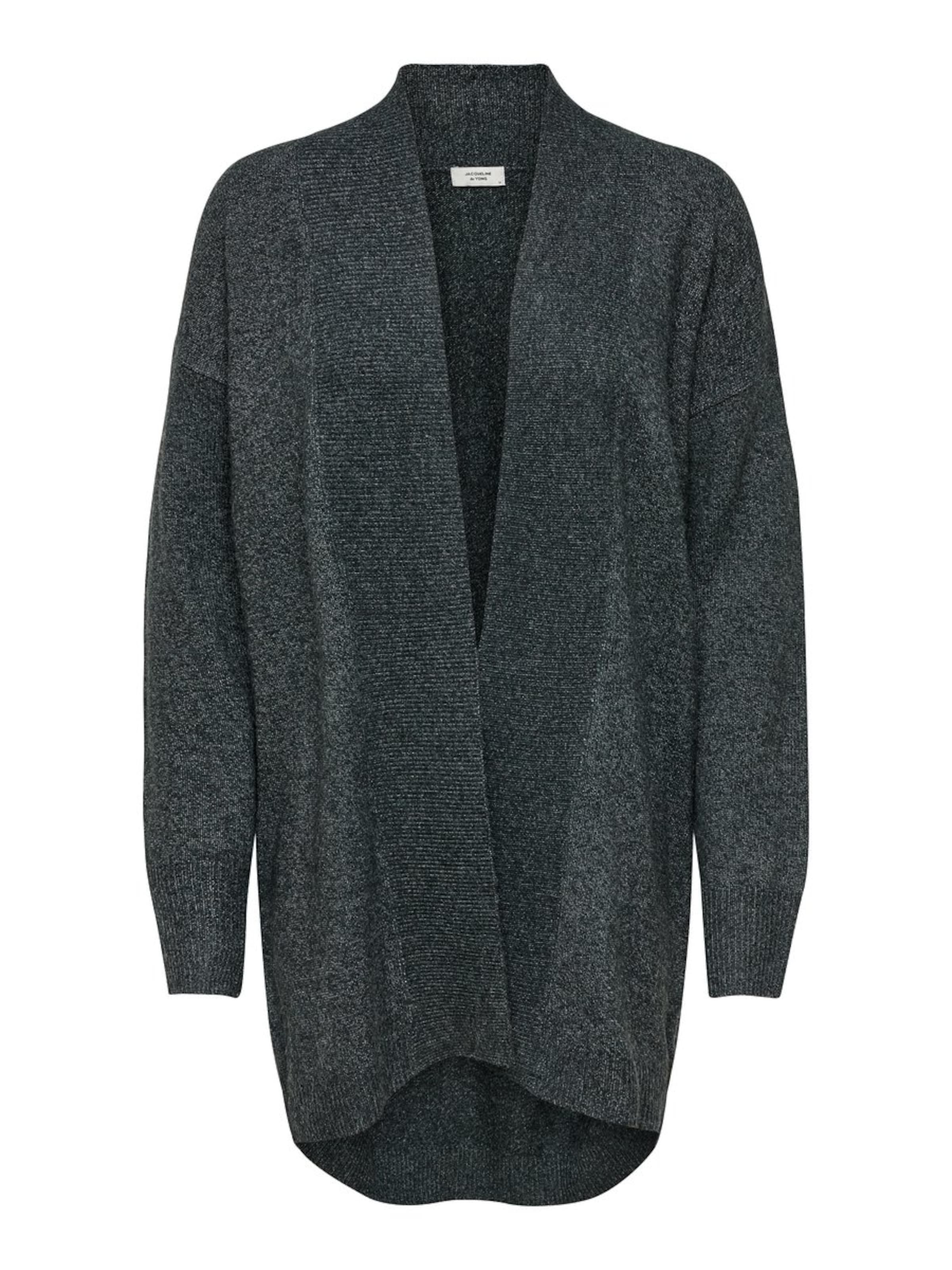 JACQUELINE de YONG - Gebreid vest in de kleur Antraciet