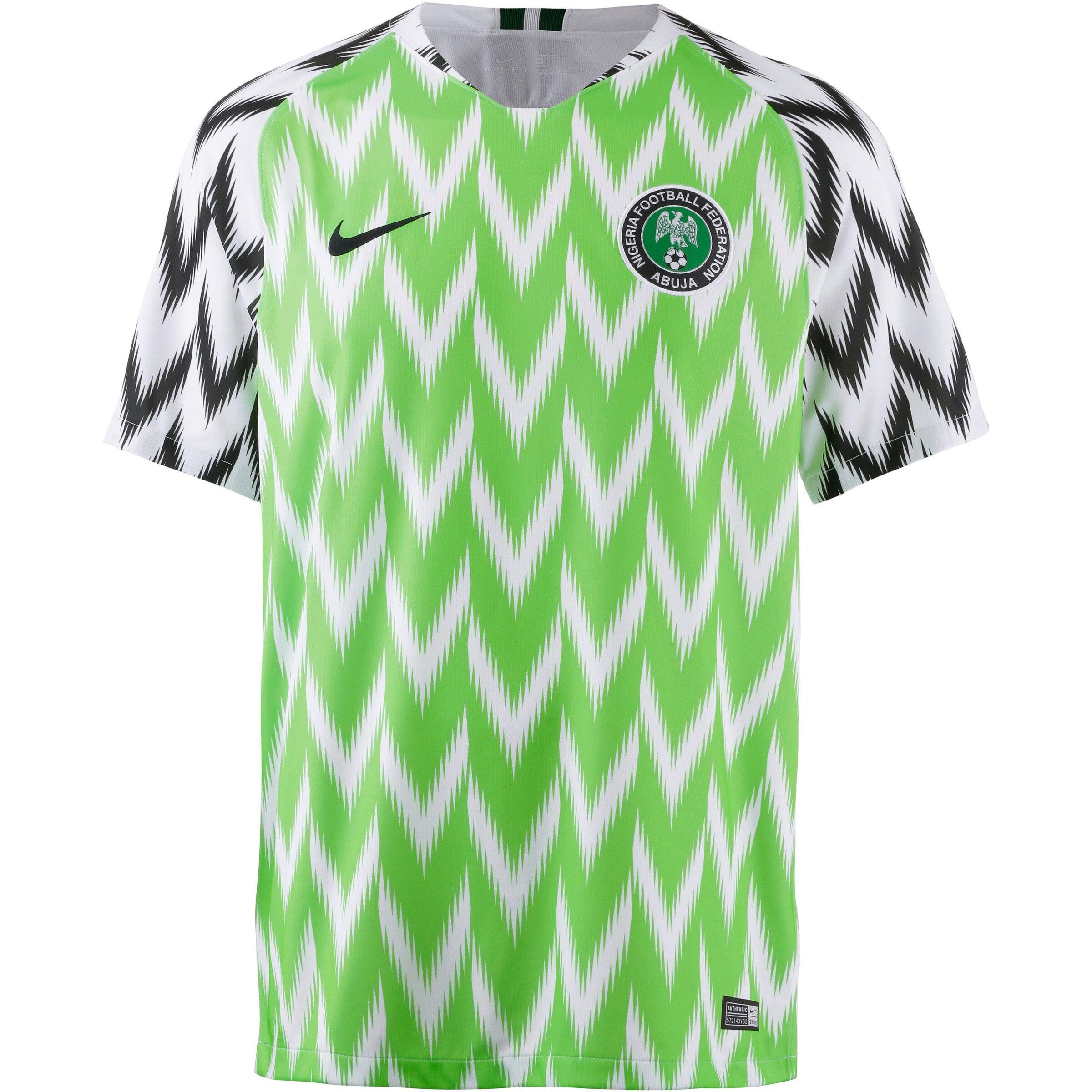 NIKE - Fußballtrikot 'Nigeria Heim' in neongrün