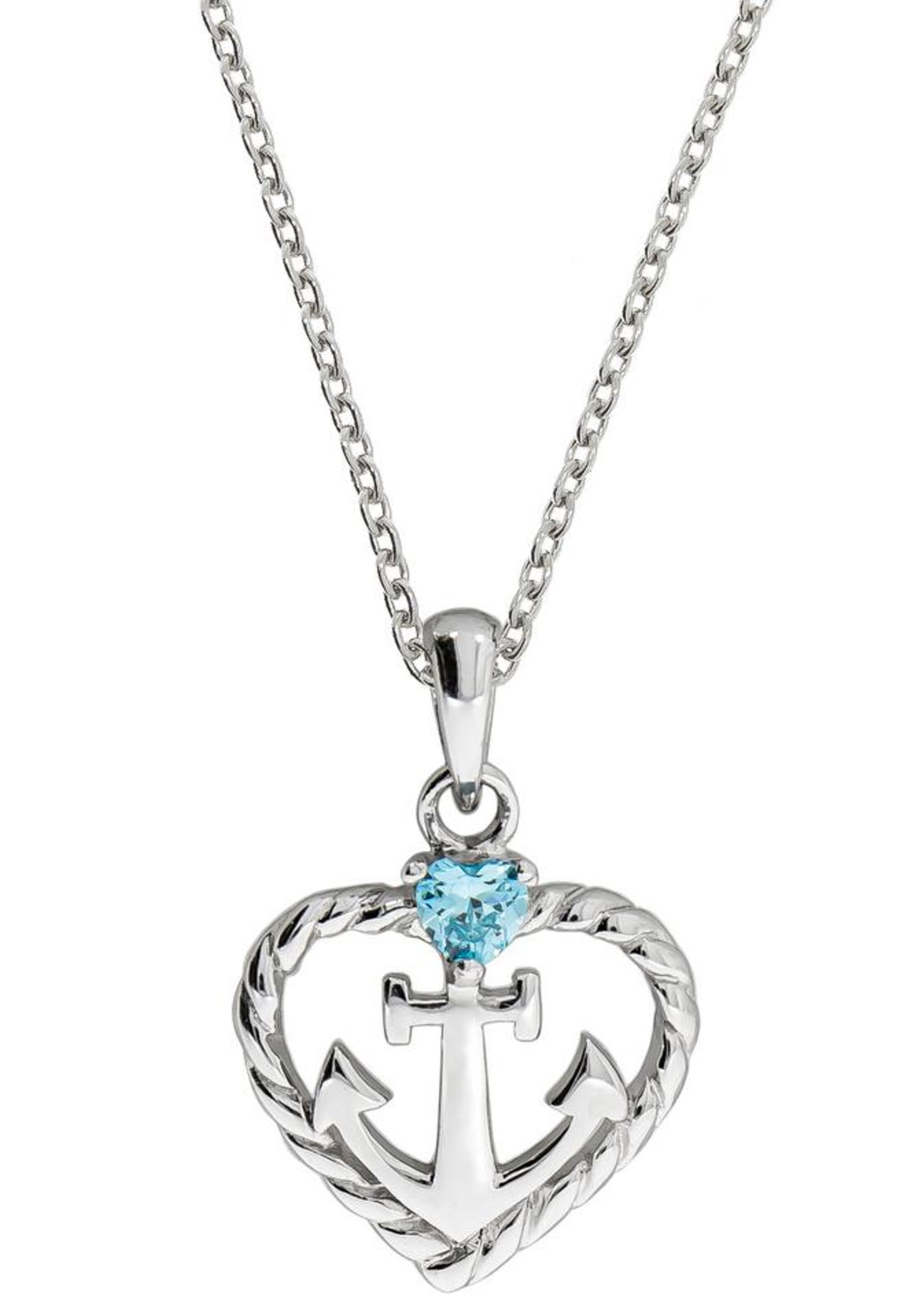 Chaîne 'Herz mit Anker' FIRETTI en argent : devant