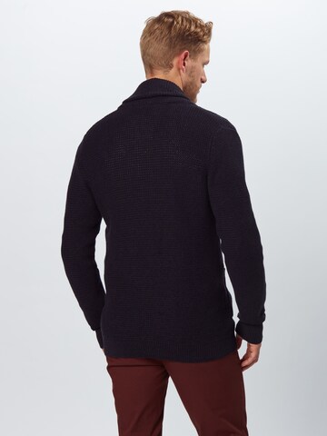 SELECTED HOMME Strickjacke 'RICHARD' in Blau: Rückseite