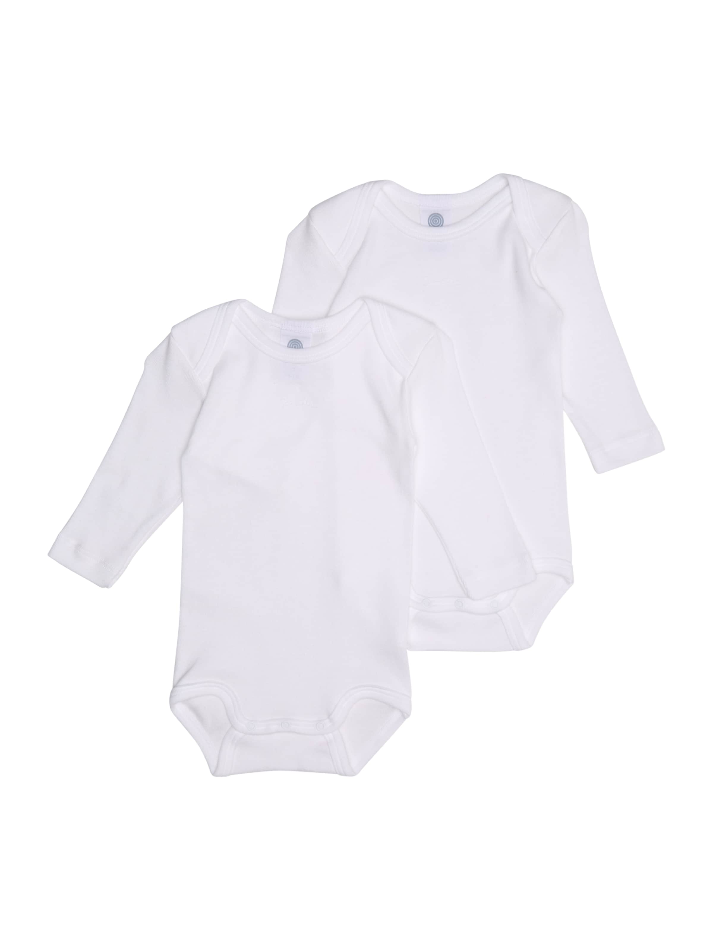 Tutina / body per bambino di Sanetta in bianco: frontale