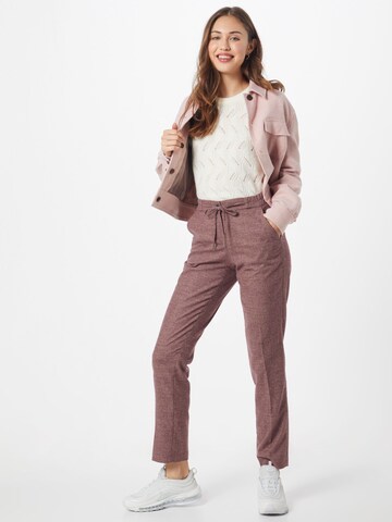 BRAX Regular Trousers with creases 'Mareen' in Purple