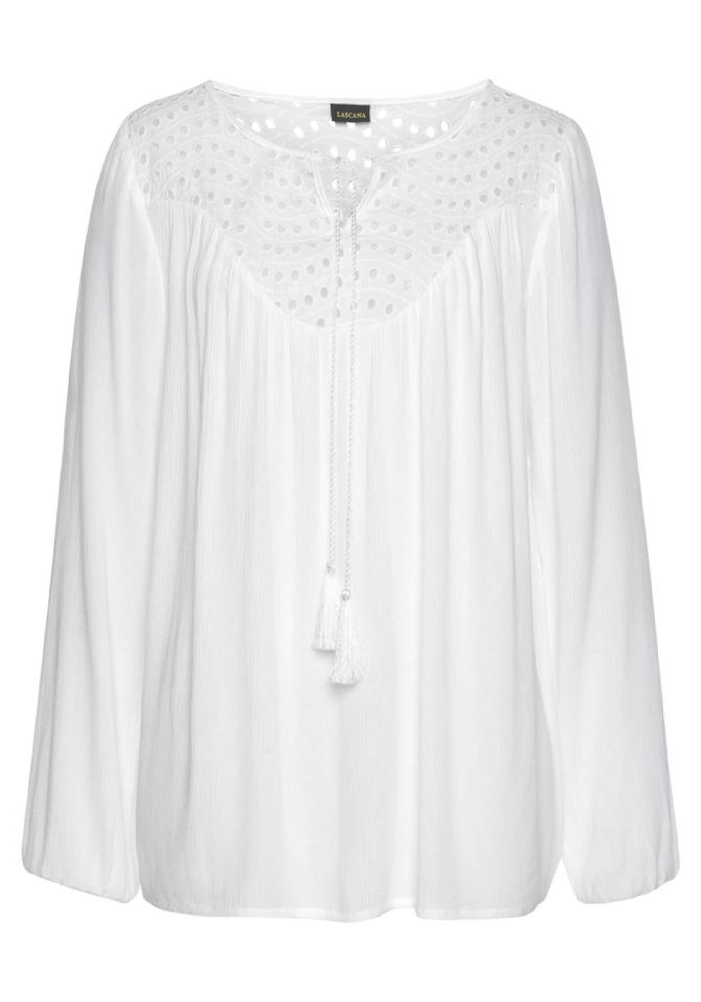 LASCANABluza - bijela boja: prednji dio