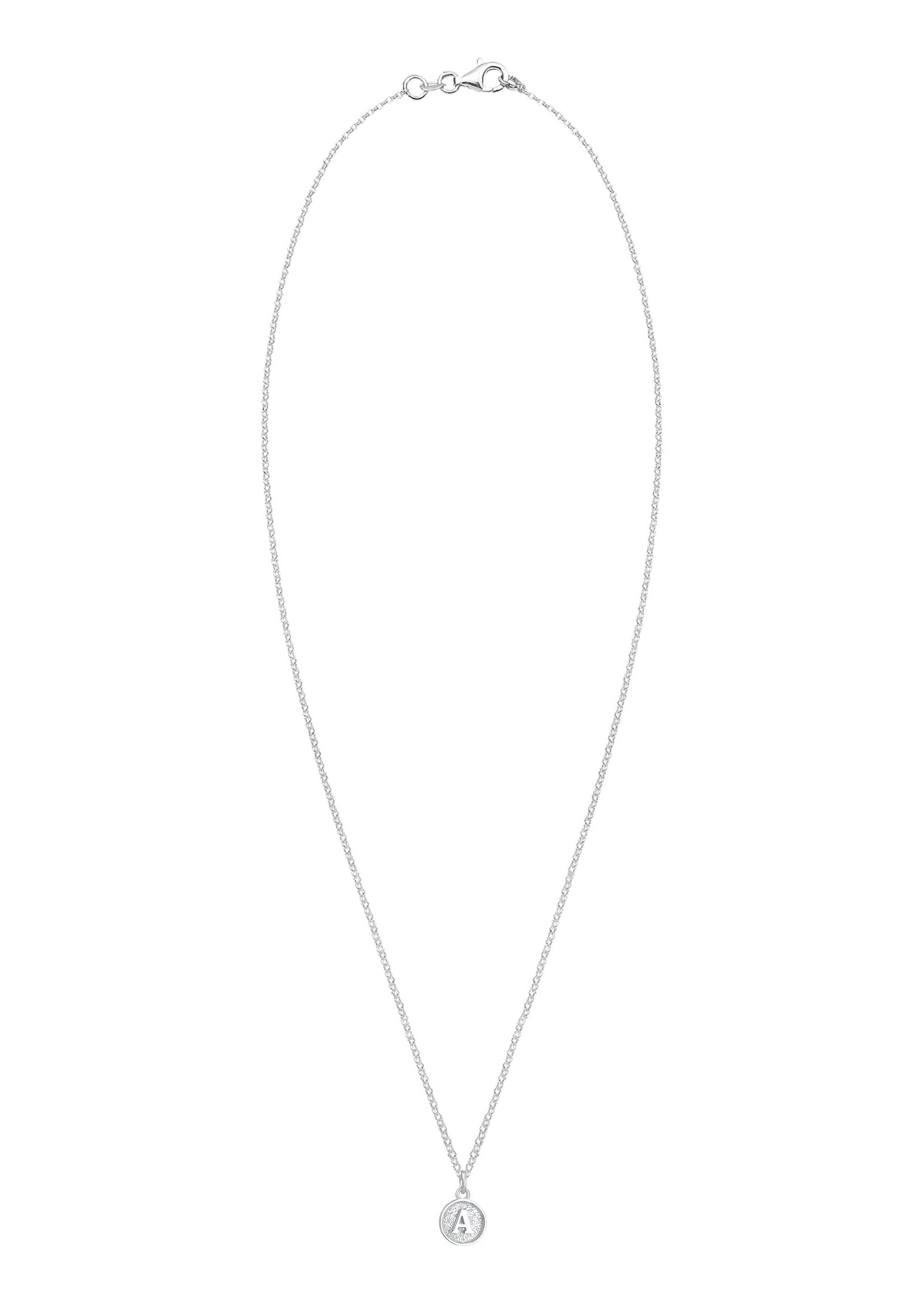 ELLI Halskette 'Buchstabe - A' in Silber: Vorderseite