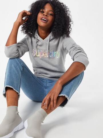 Superdry Sweatshirt 'Rainbow' in Grau