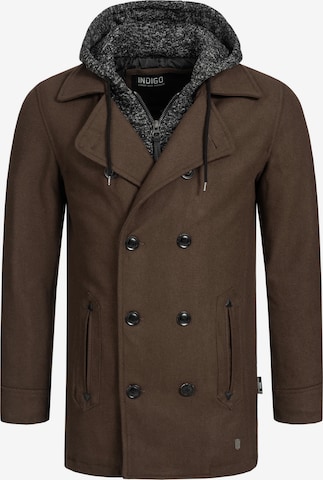 INDICODE JEANS Between-Seasons Coat 'Cliff Jacke' in Brown: front