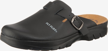 FLY FLOT Clogs in Schwarz: front