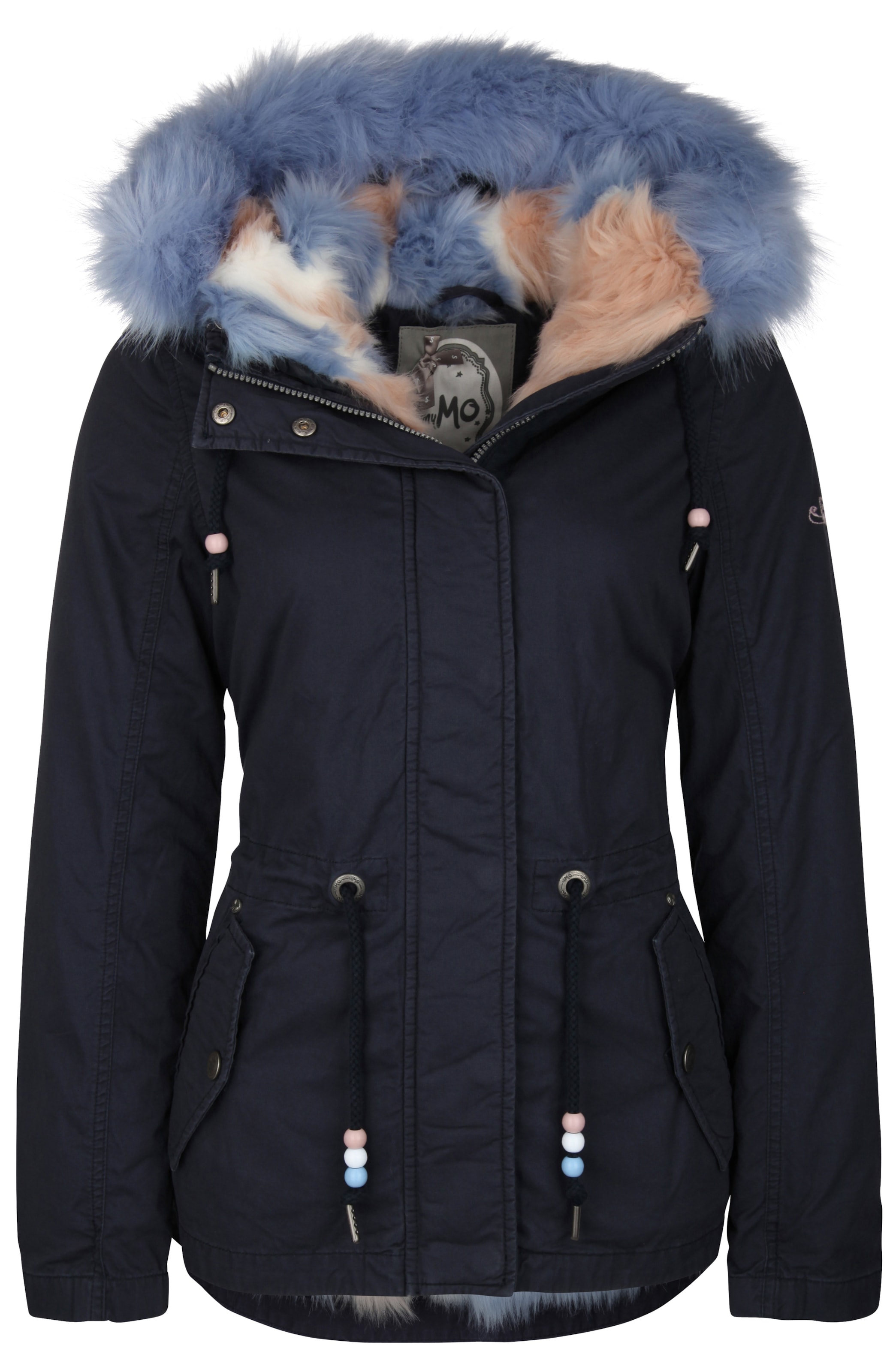 MYMO Zimní parka – modrá: přední strana