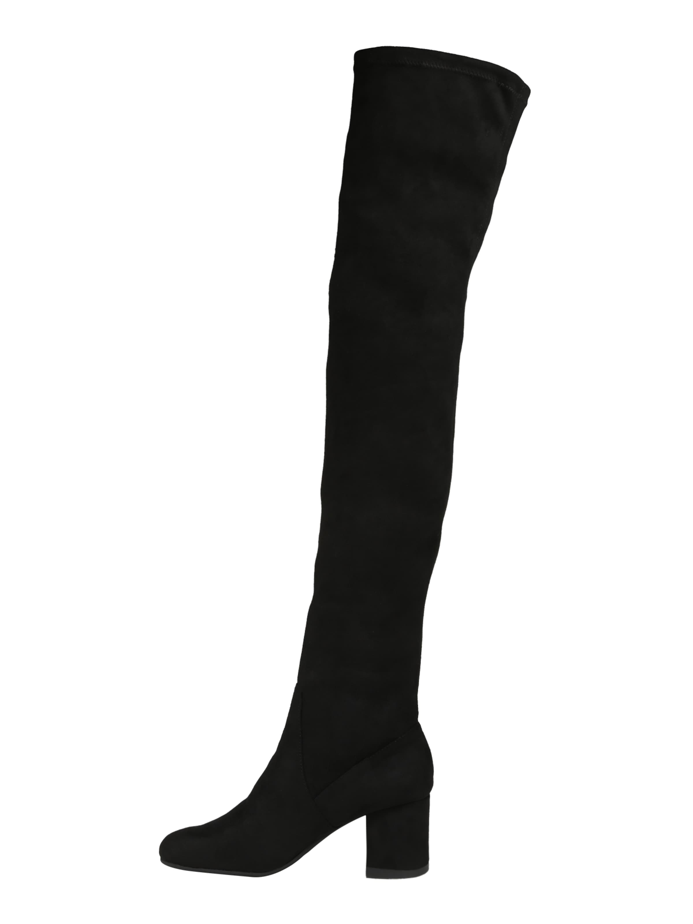 STEVE MADDEN Overknee laarzen 'Isaac' in Zwart: zijkant