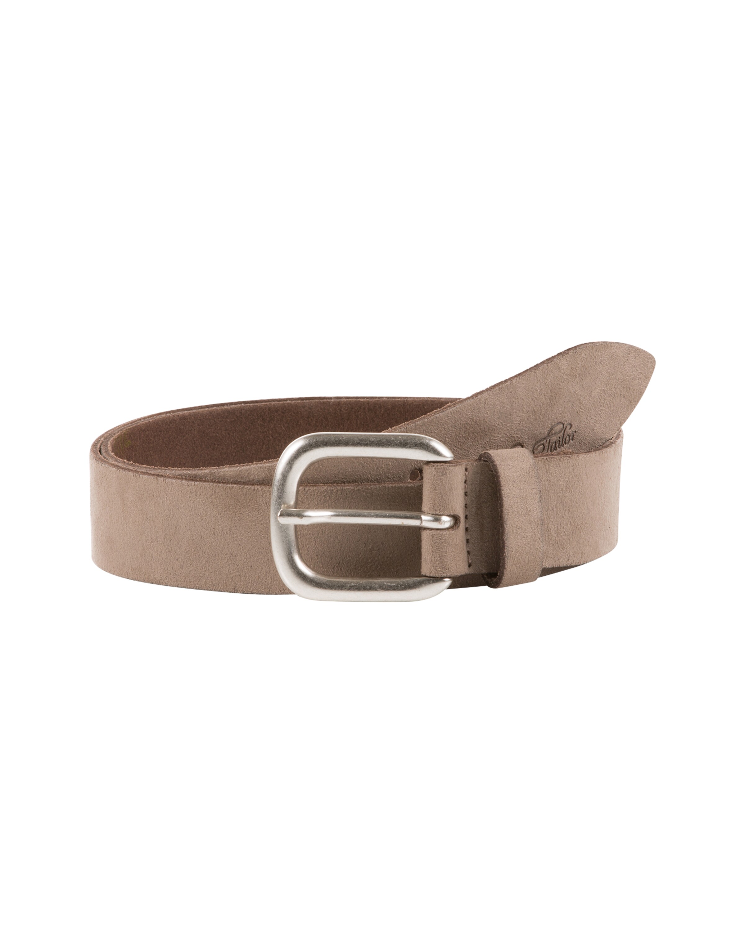 TOM TAILOR - Riem 'suede leather belt with alcantara soft touch' in de kleur Taupe