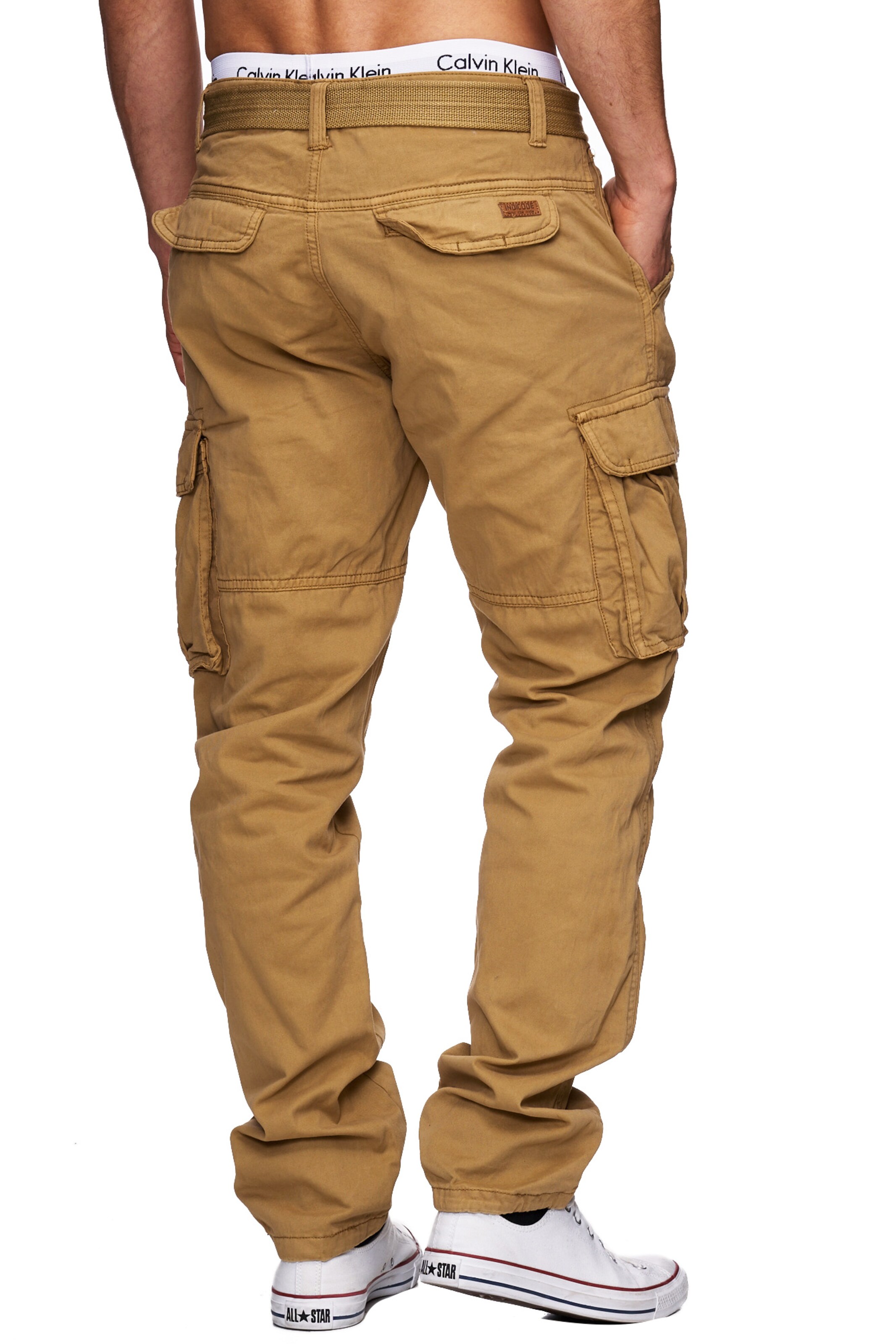 INDICODE JEANS Regular Pants ' William ' in Brown