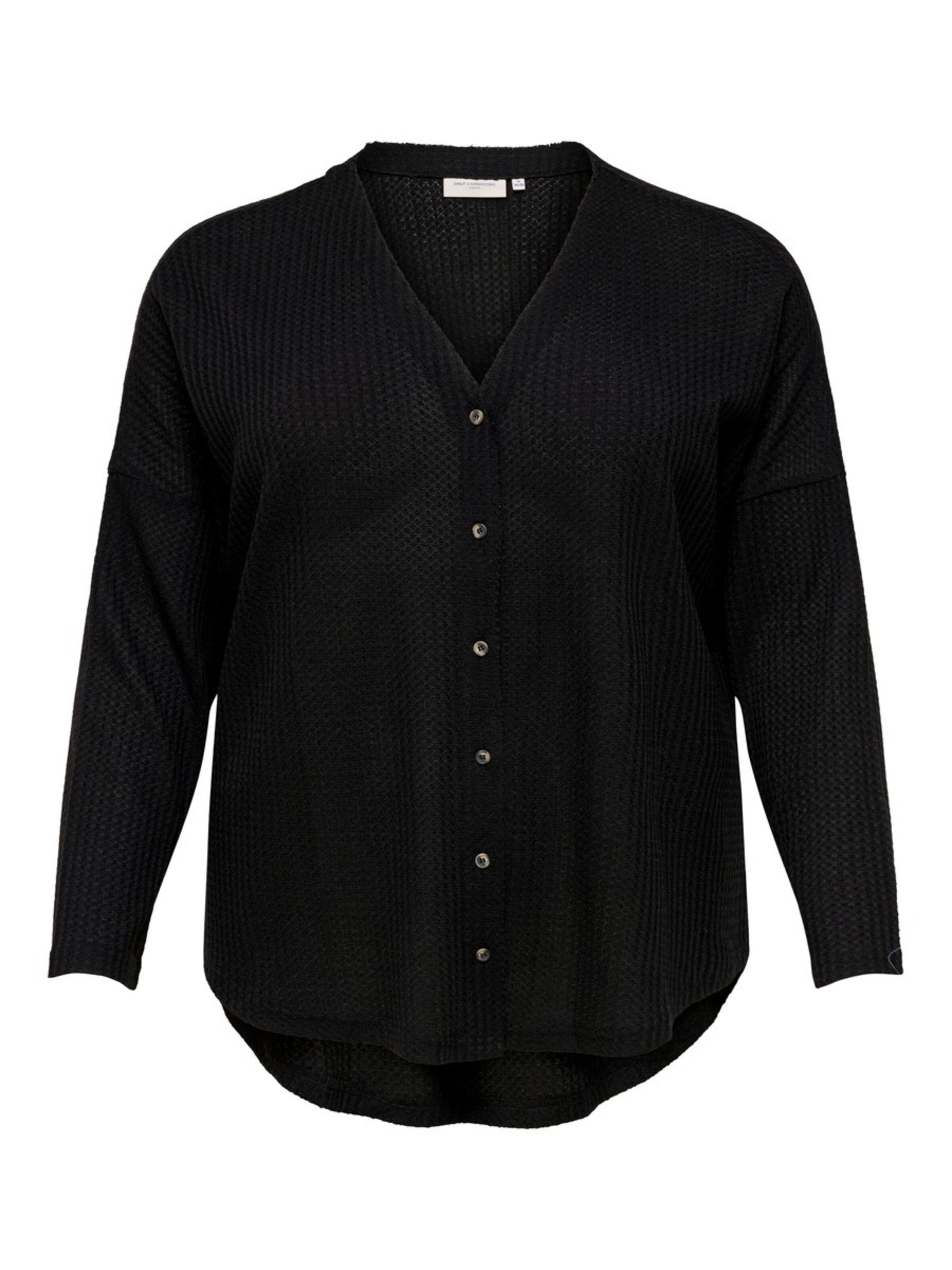 ONLY Carmakoma - Gebreid vest in de kleur Zwart