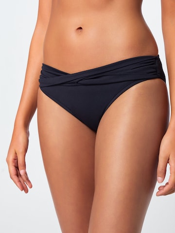 Seafolly - Cueca biquíni 'Twist' em preto: frente