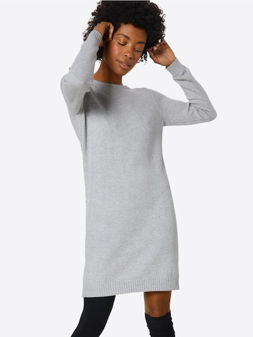 VILA Knit dress in Grey: front
