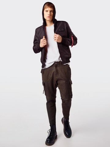 ALPHA INDUSTRIES Φθινοπωρινό και ανοιξιάτικο μπουφάν σε μαύρο