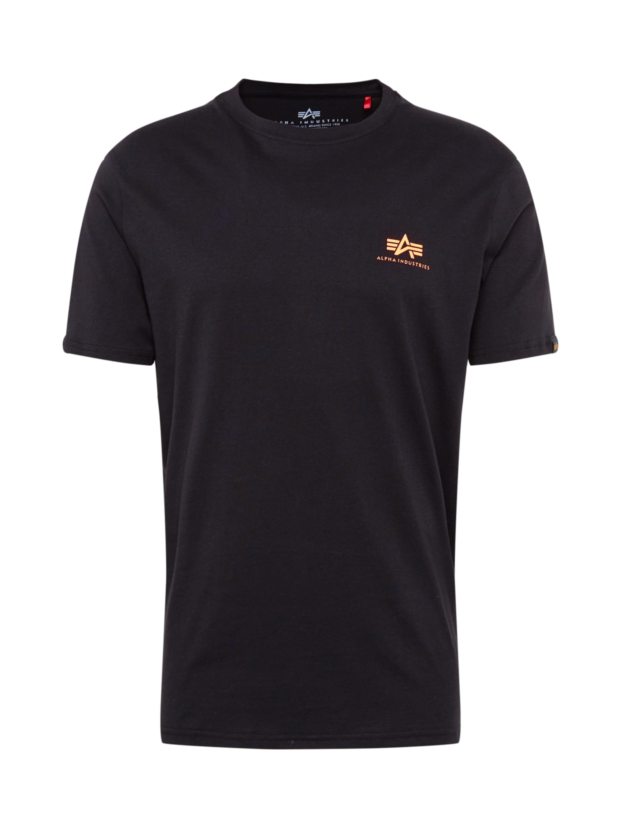 ALPHA INDUSTRIES Μπλουζάκι σε μαύρο: μπροστά