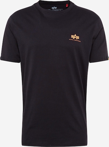 Coupe regular T-Shirt ALPHA INDUSTRIES en noir : devant