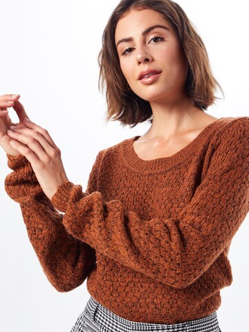 Pull-over 'Olanda' ICHI en marron : devant