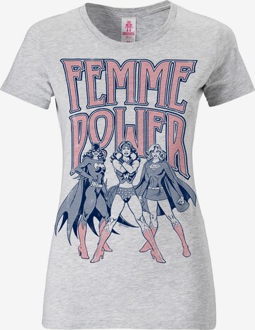 LOGOSHIRT T-Shirt 'Wonder Woman' in Grau: predná strana