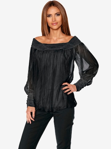 heine Blouse in Zwart: voorkant