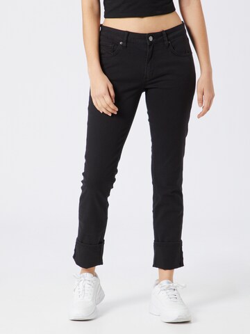 Slimfit Jeans 'Catie' di QS in nero: frontale