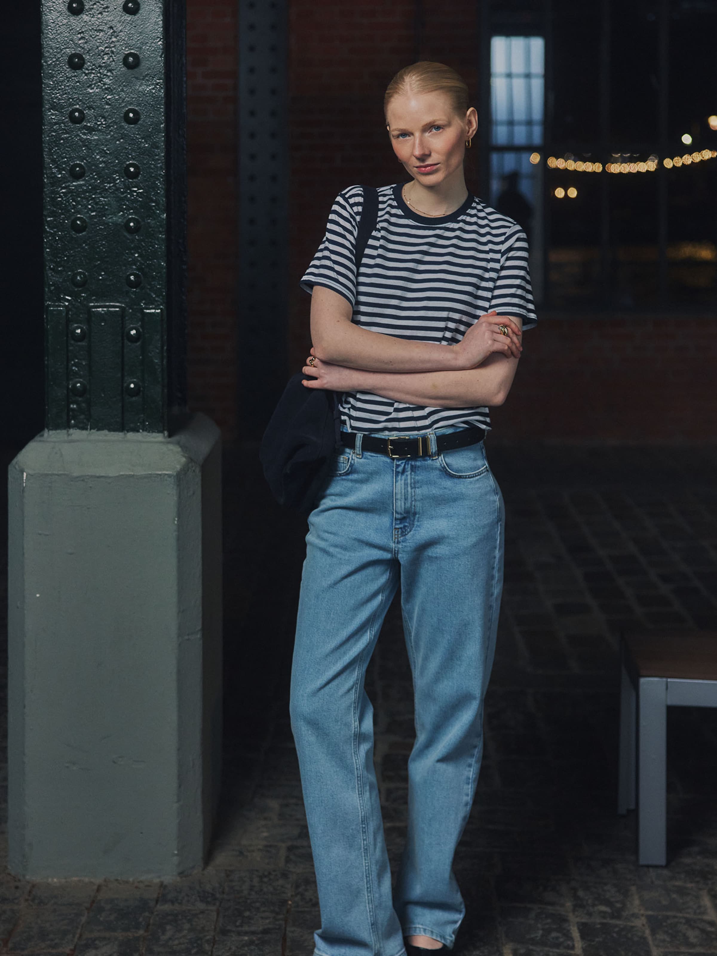 Runa R. - Everyday Striped Tee And Denim Look
