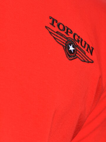 TOP GUN Shirt ' Tropical ' in Red