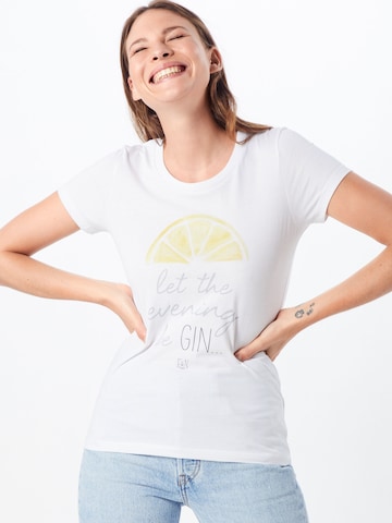 Tricou 'Gin' de la EINSTEIN & NEWTON pe alb: față