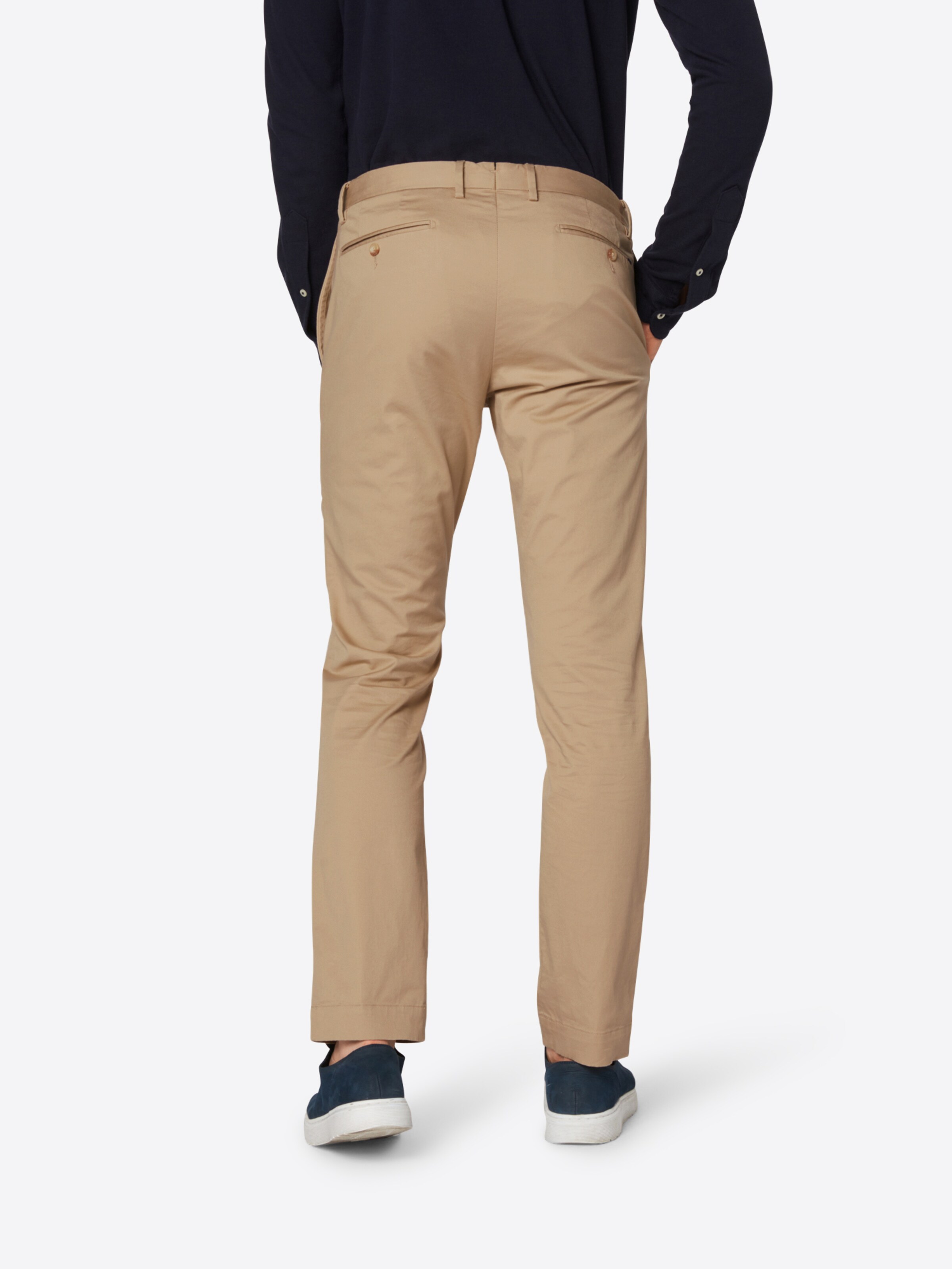 POLO RALPH LAUREN Chino 'SLFHDNP-FLAT-PANT' in de kleur Lichtbeige: Achteraanzicht
