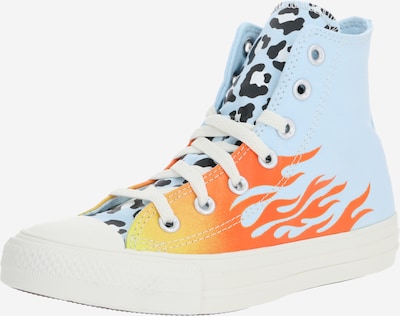 CONVERSE Sneakers hoog 'CHUCK TAYLOR ALL STAR - HI' in de kleur Lichtblauw / Geel / Oranjerood, Productweergave