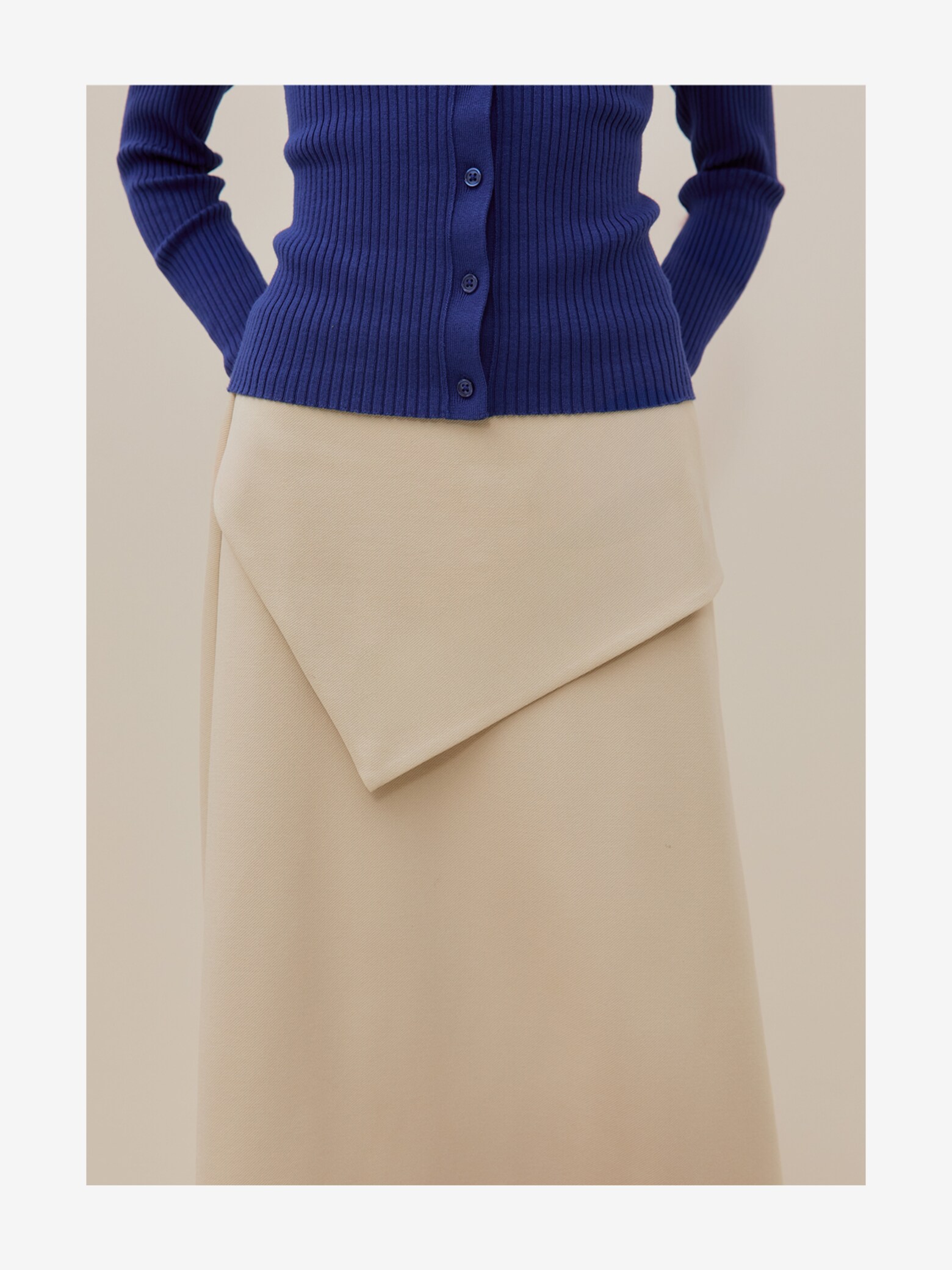 Amelia - Long Cream Skirt Look