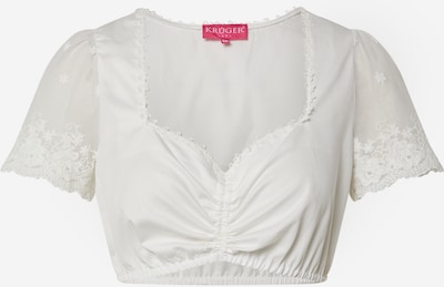 Krüger Madl Blouse folklorique en blanc, Vue avec produit