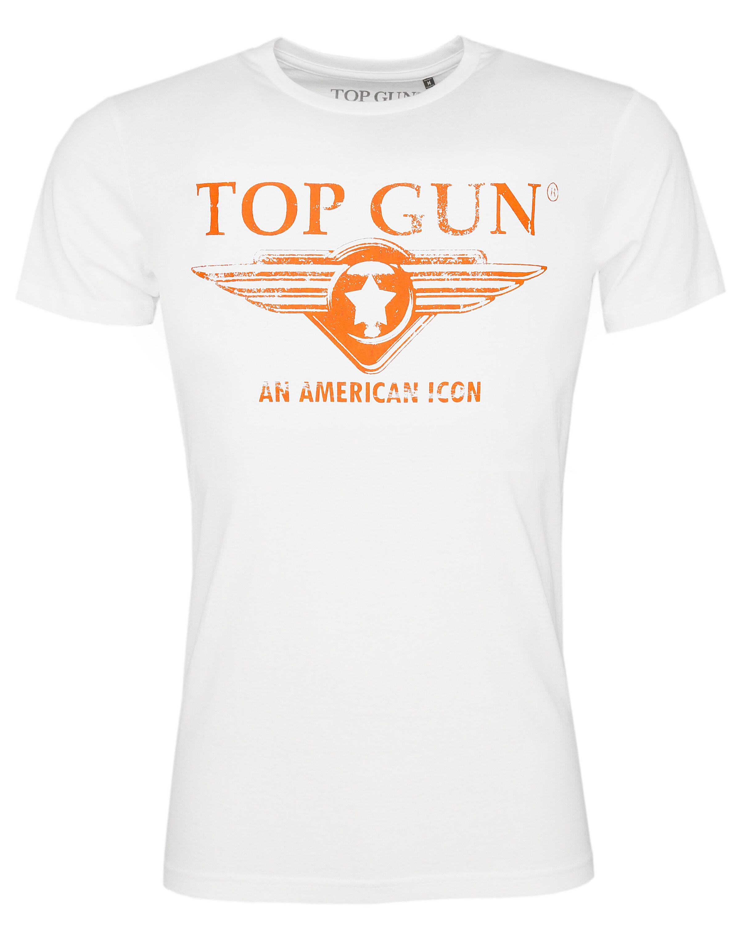 TOP GUN Shirt 'Beach' in Wit: voorkant