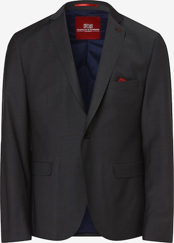 Finshley & Harding London Slim fit Business Blazer ' Lucas Athletic ' in Grey: front