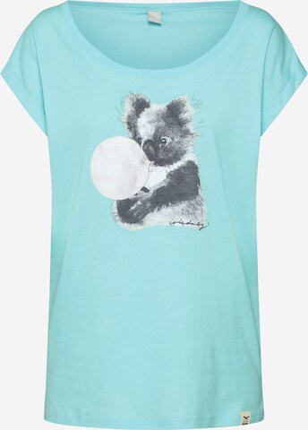 Iriedaily - Camisa 'Koala Bubble' em azul: frente