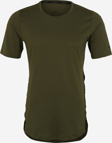 T-Shirt fonctionnel NIKE en vert : devant