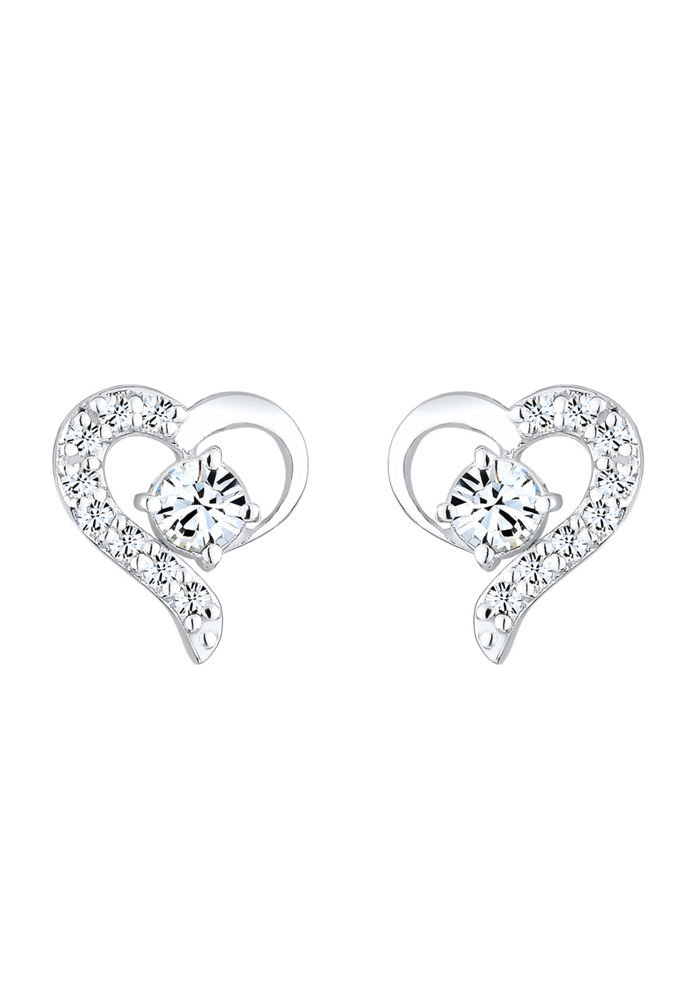 ELLI Earrings 'Herz' in Silver: front