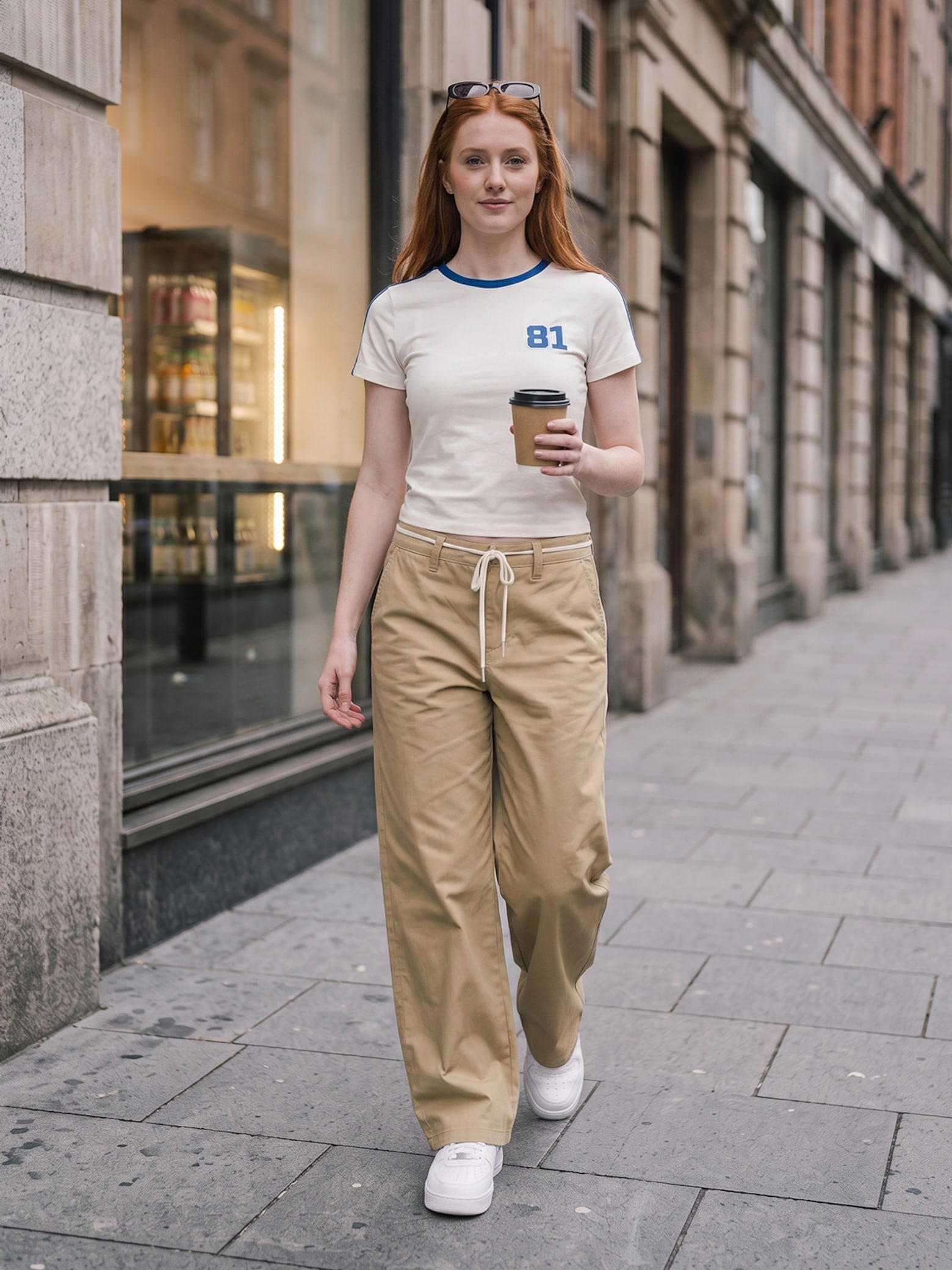 The AY Style Collective - Baseball Tee & Baggy Khakis Look
