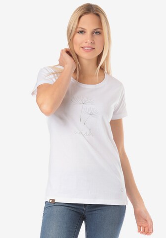 T-shirt fonctionnel 'Arusha' Lakeville Mountain en blanc : devant