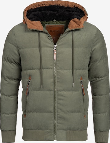 INDICODE JEANS Winterjas 'Adeline' in Groen: voorkant